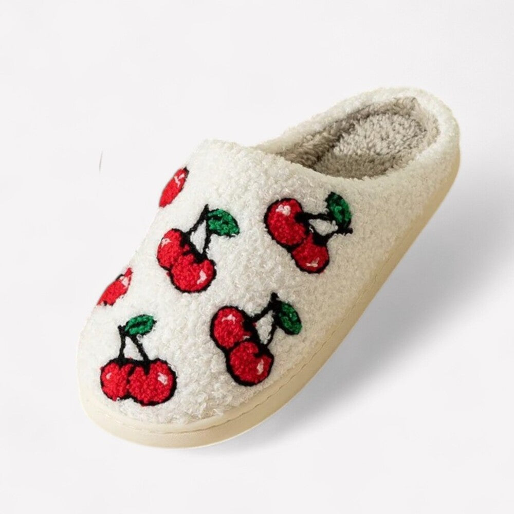 Pantoufle femme cerise pas cher