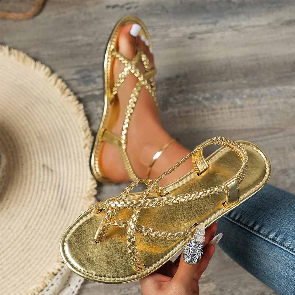 Sandale dorée femme talon