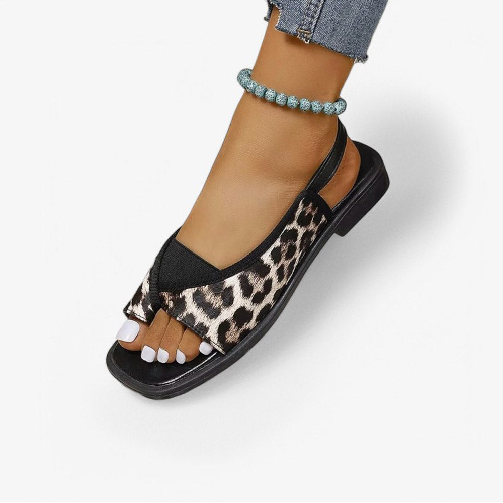 Sandales leopard pour femmes