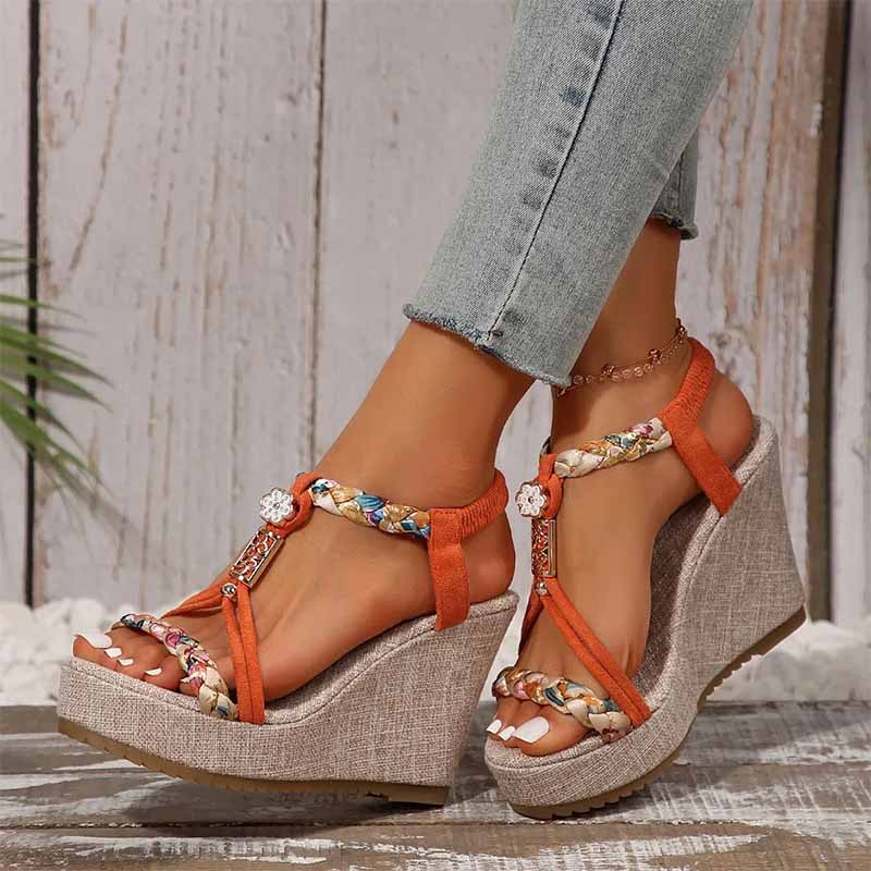 Sandales femmes orange