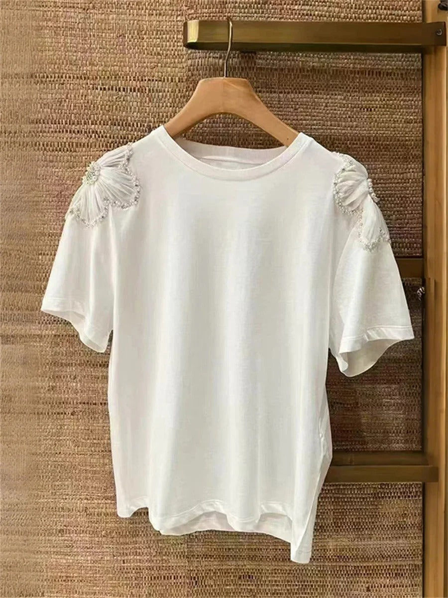 White fitted t-shirt