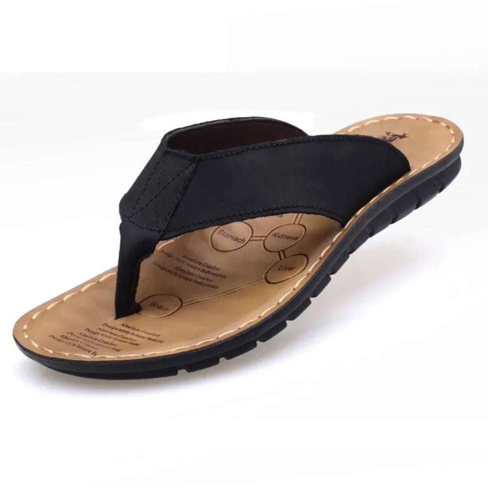 Tongs en cuir pour homme